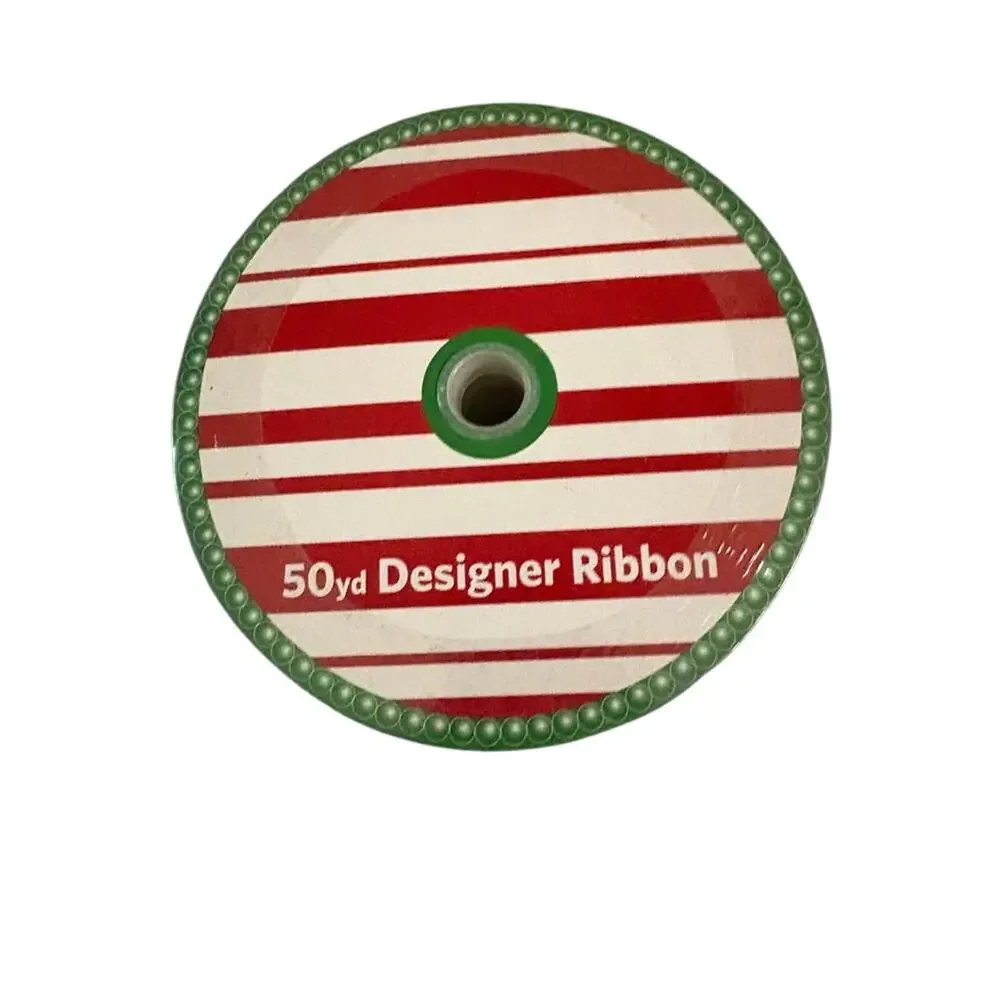 50 Yds Wired Christmas Music Note Ribbon 2.5” Gold Glitter Sheet Music